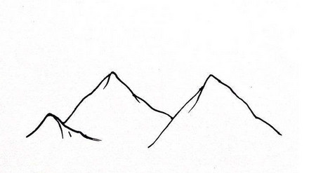 一座山的画法图片