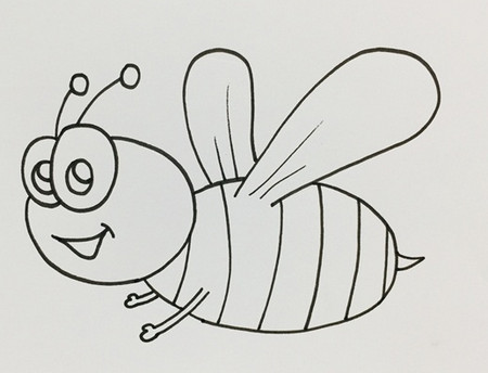 蜜蜂简笔画 蜜蜂简笔画图片大全 中级简笔画教程-第4张