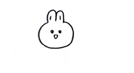 用数字画兔子的简易画法 中级简笔画教程-第3张