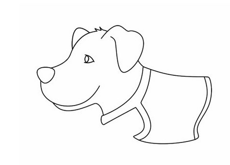 导盲犬黑白线描画图片 中级简笔画教程-第4张