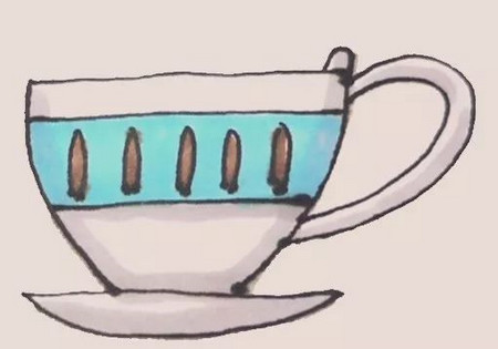 茶杯怎么画简笔画简单 初级简笔画教程-第1张
