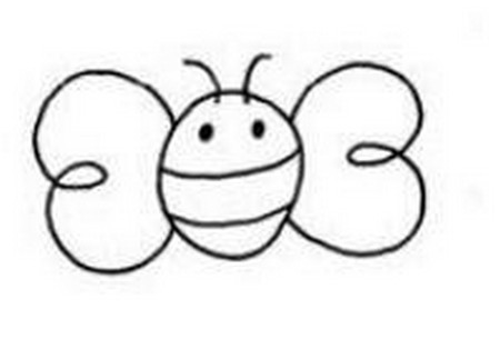 小蜜蜂简笔画图片大全可爱 中级简笔画教程-第7张