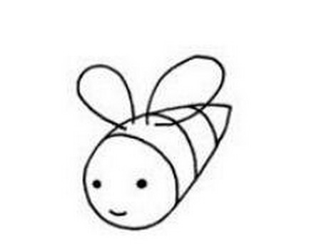 小蜜蜂简笔画图片大全可爱 中级简笔画教程-第3张
