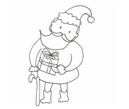 圣诞老人怎么画漂亮又简单 中级简笔画教程-第2张