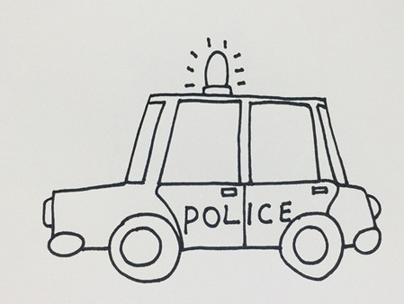 卡通警车怎么画简笔画步骤 中级简笔画教程-第5张