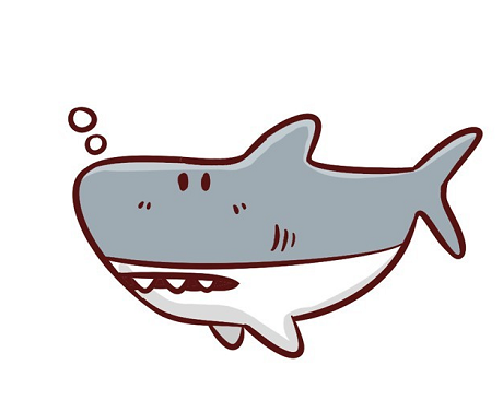 如何画鲨鱼简笔画步骤 中级简笔画教程-第1张