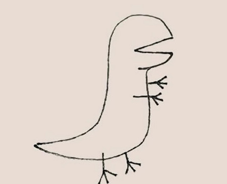 恐龙简笔画步骤图 教你画简单的恐龙 中级简笔画教程-第6张