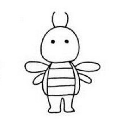 小蜜蜂简笔画图片大全可爱 中级简笔画教程-第2张