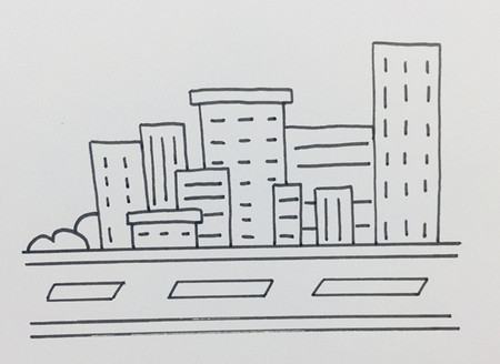 城市怎么画简笔画又漂亮 中级简笔画教程-第5张