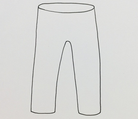 牛仔裤怎么画简笔画步骤图 中级简笔画教程-第3张
