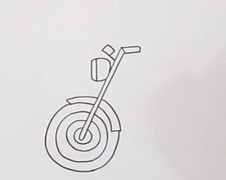 摩托车简笔画简单画法 中级简笔画教程-第2张