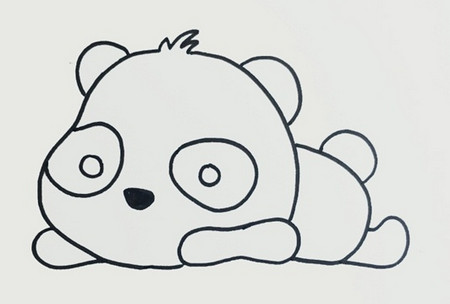 几种不同的大熊猫简笔画画法 中级简笔画教程-第4张