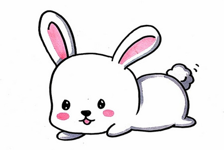 怎么画可爱的小兔子简笔画 中级简笔画教程-第1张