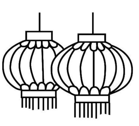 新年贺卡灯笼简笔画图片