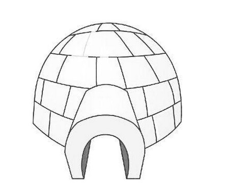 极地冰屋简笔画图片