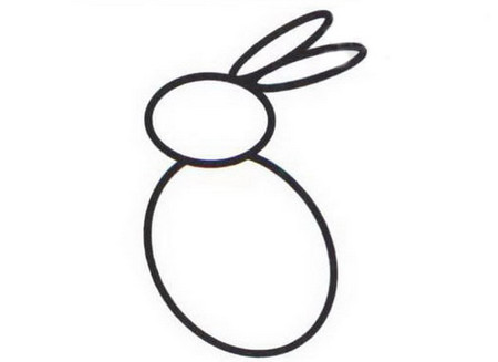 幼儿画兔子线描画图片步骤 初级简笔画教程-第3张