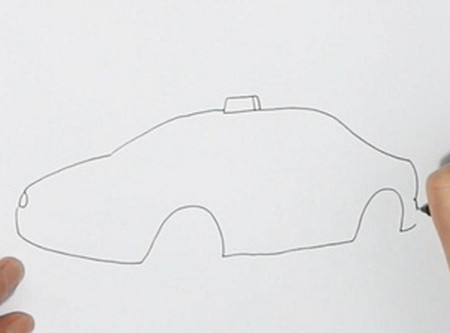 出租车怎么画简单画法 中级简笔画教程-第2张