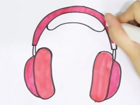 头戴式耳机怎么画简笔画 中级简笔画教程-第4张