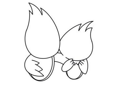 啄木鸟黑白色线描画图片 中级简笔画教程-第5张