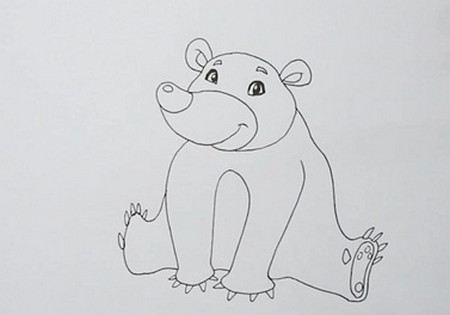 狗熊的简笔画怎么画 中级简笔画教程-第3张