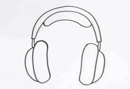头戴式耳机怎么画简笔画 中级简笔画教程-第3张