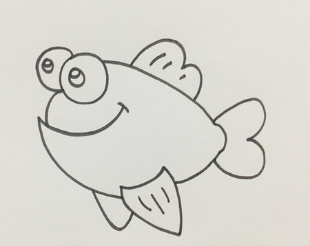 热带鱼简笔画怎么画 中级简笔画教程-第4张