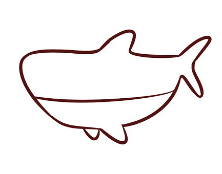 如何画鲨鱼简笔画步骤 中级简笔画教程-第4张