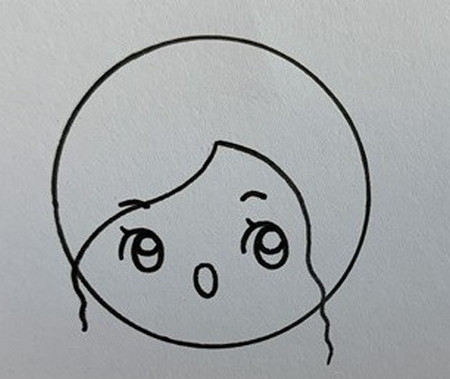 唱歌的女孩彩色简笔画 中级简笔画教程-第4张