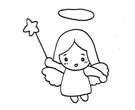 教你画简单好看的彩色小天使简笔画 中级简笔画教程-第3张