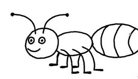 蚂蚁简笔画简单画法 幼儿简笔画蚂蚁 中级简笔画教程-第6张