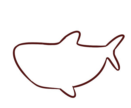 如何画鲨鱼简笔画步骤 中级简笔画教程-第3张