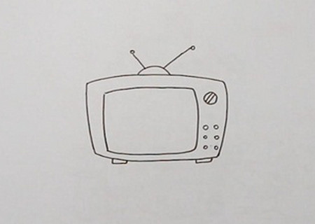 老式电视机简笔画步骤 中级简笔画教程-第4张