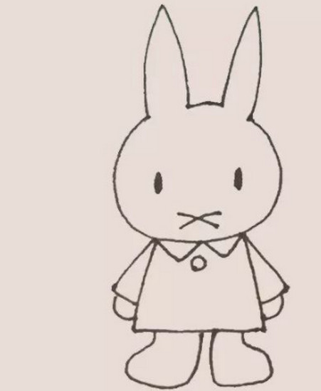 米菲兔简笔画步骤 小白兔简笔画 中级简笔画教程-第7张