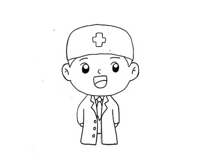 医护人员简笔画 简单好看的医生画法 中级简笔画教程-第4张