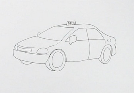 出租车怎么画简单画法 中级简笔画教程-第3张