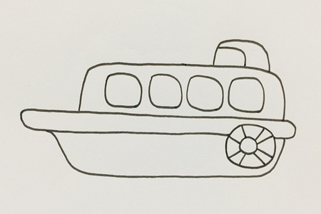小艇怎么画最简单步骤 中级简笔画教程-第5张
