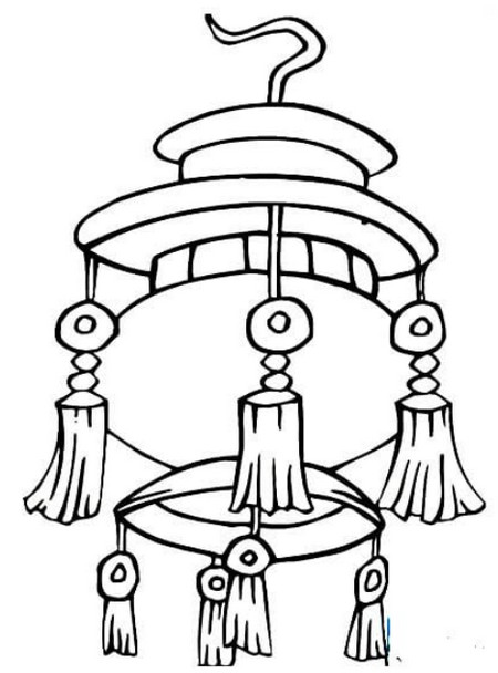 古代灯笼简笔画简单图片