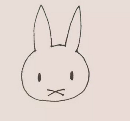 米菲兔简笔画步骤 小白兔简笔画 中级简笔画教程-第4张