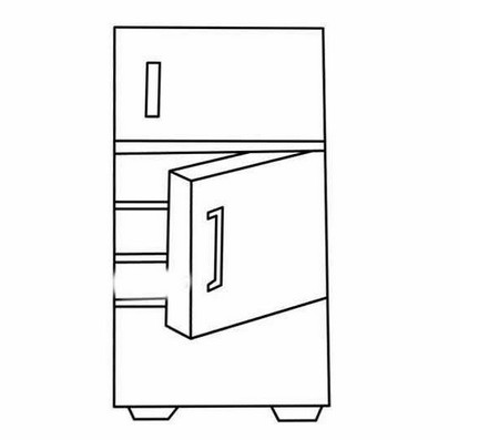 冰箱怎么画简笔画立体图片