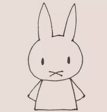 米菲兔简笔画步骤 小白兔简笔画 中级简笔画教程-第5张