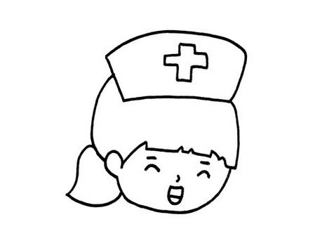 护士彩色简笔画 护士儿童简笔画 中级简笔画教程-第2张