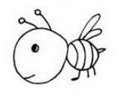 小蜜蜂简笔画图片大全可爱 中级简笔画教程-第5张