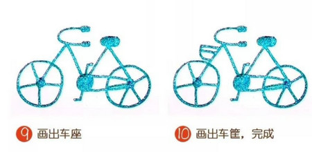 自行车简笔画步骤图解 中级简笔画教程-第3张