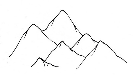 喜马拉雅山简笔画怎么画 中级简笔画教程-第3张