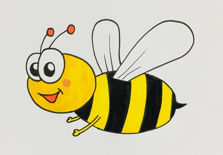 蜜蜂简笔画 蜜蜂简笔画图片大全 中级简笔画教程-第1张