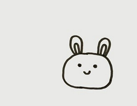 小兔子简笔画 小白兔怎么画简单好看 中级简笔画教程-第2张