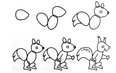 幼儿园动物简笔画步骤图 中级简笔画教程-第2张