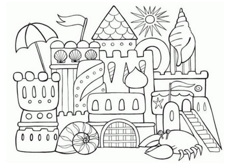 城堡简笔画简单幼儿园图片