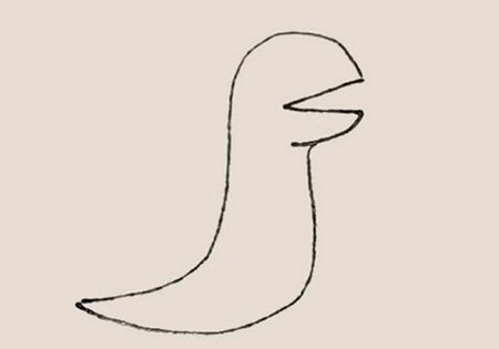 恐龙简笔画步骤图 教你画简单的恐龙 中级简笔画教程-第5张