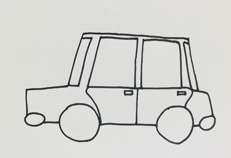 卡通警车怎么画简笔画步骤 中级简笔画教程-第3张